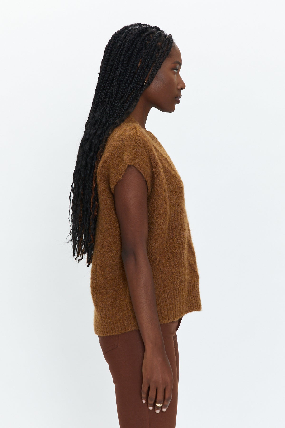 Kiran Sweater Vest - Chestnut Cable
            
              Sale